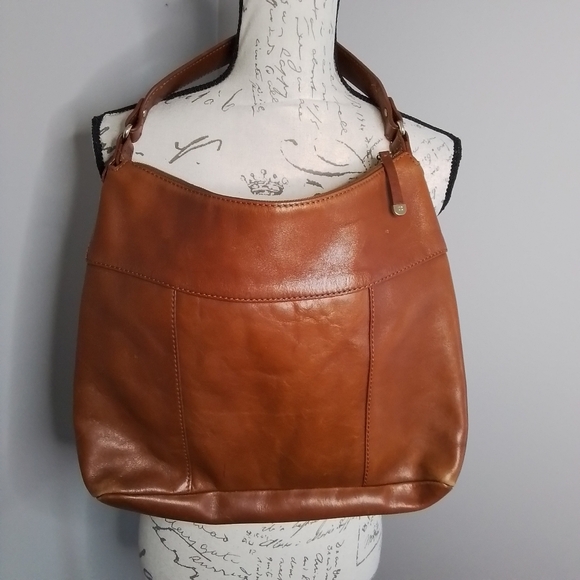 Kate Spade New York Vintage Leather Front Flap Hobo Shoulder Bag Brown - Picture 7 of 12